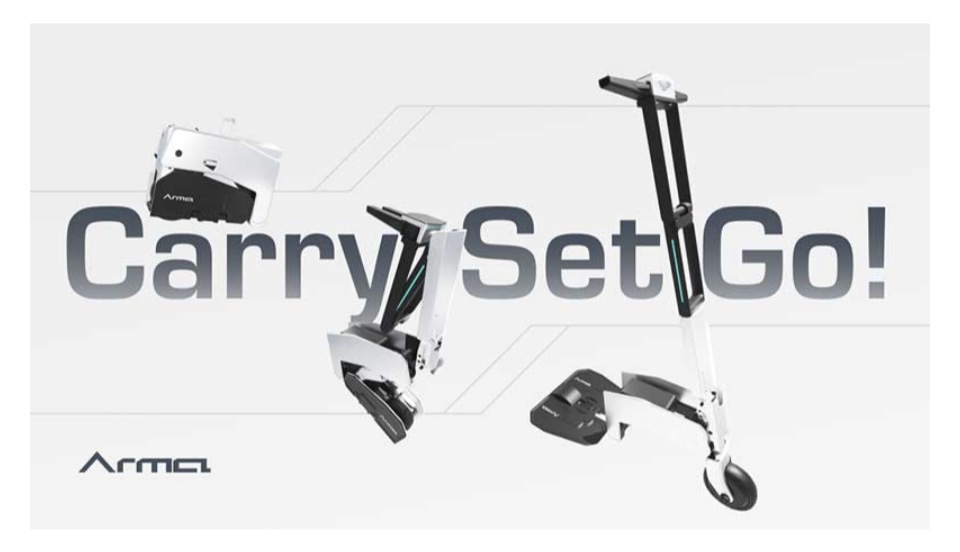Arma, an electric scooter that can be folded to A4 size, is now accepting pre-order through crowdfunding!